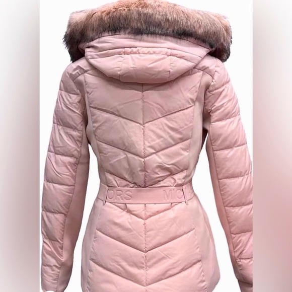 Michael Kors Women’s Belted Puffer Coat- Pink - Picture 5 of 14